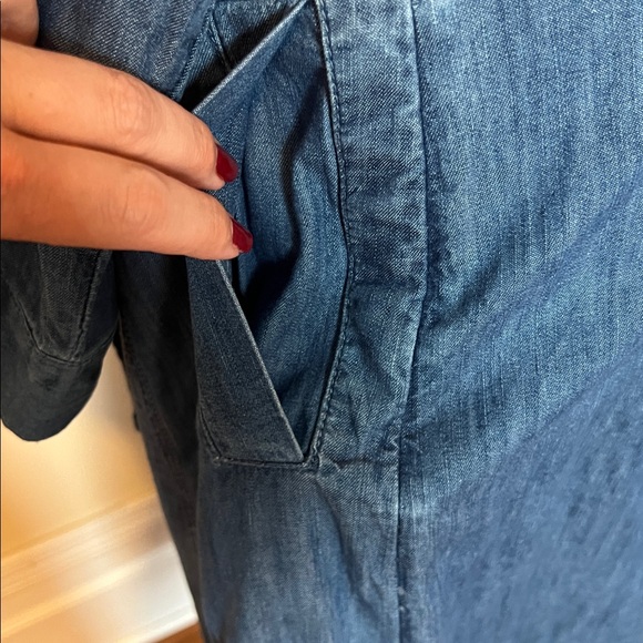 NWOT LOFT Petite Chambray Shirt Dress Size 12P - Picture 8 of 11